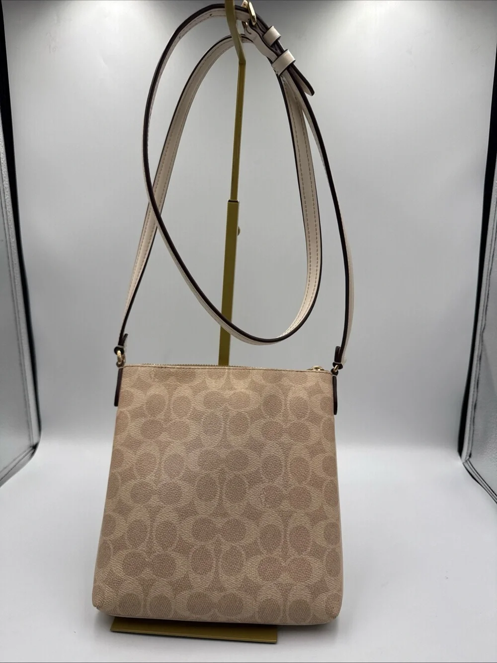 Coach Beige Signature Crossbody Bag